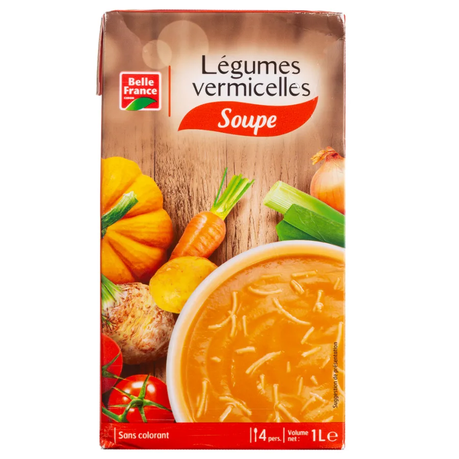 SOUPE DE LEGUMES AUX VERMICELLES BF BRIQUE 1 L