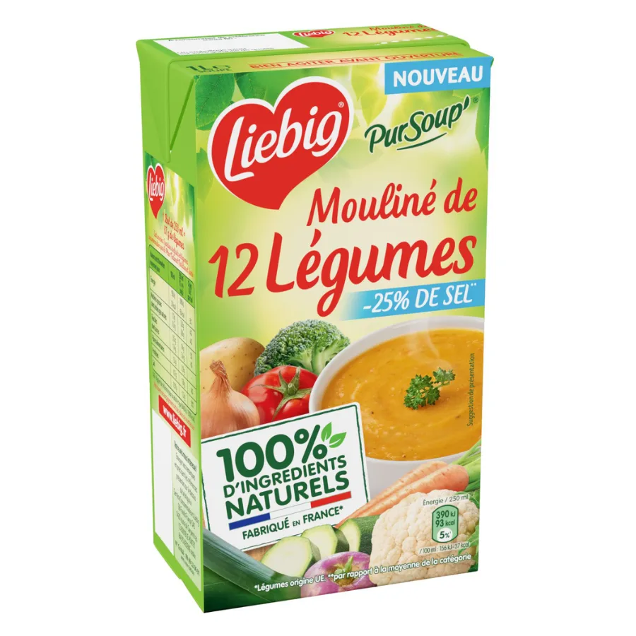 Liebig PurSoup' Mouliné de 12 légumes 1 L