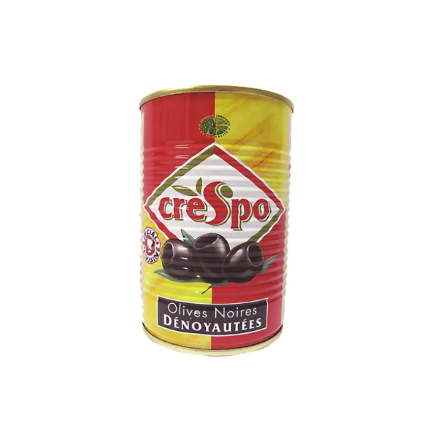 Olives noires confites dénoyautées 180g - Boîte 1/2