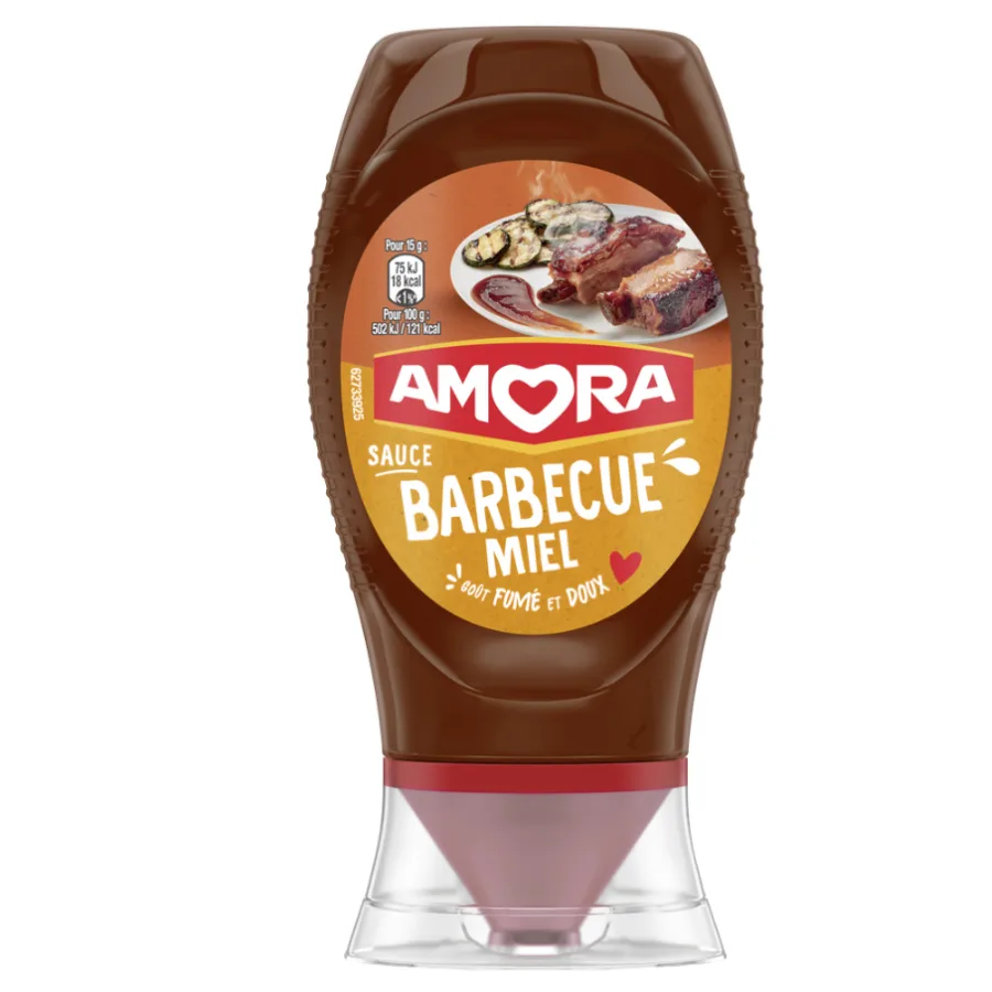 Amora Sauce Barbecue Miel Flacon Souple 282g