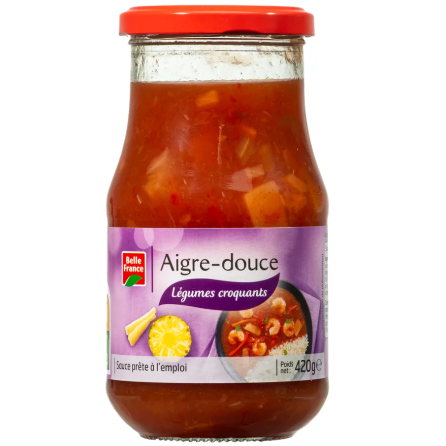 SAUCE AIGRE DOUCE AUX LEGUMES BF FLACON VERRE 420G