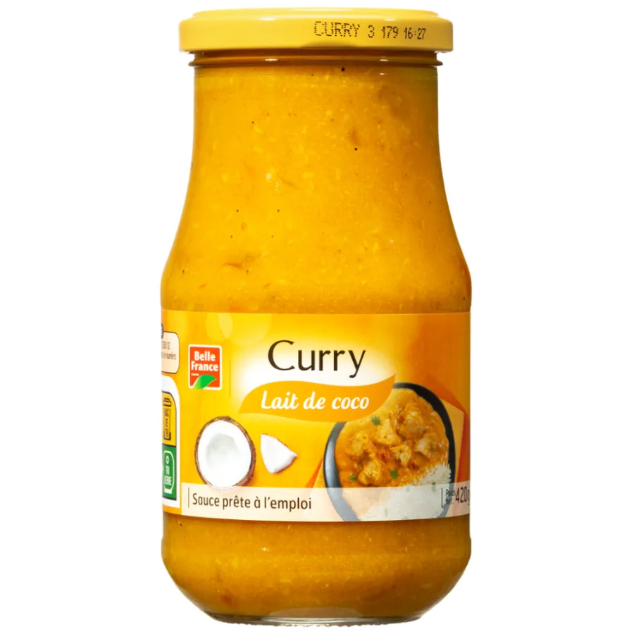 SAUCE CURRY AUX LEGUMES BF BOCAL VERRE 420 G