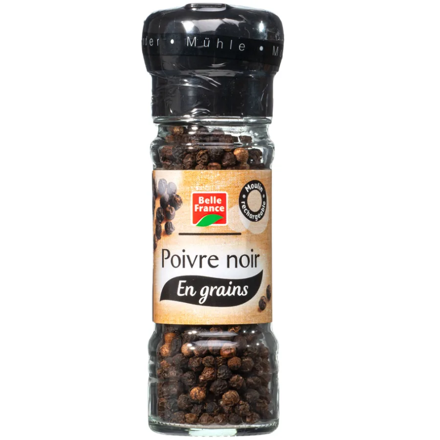 POIVRE NOIR ENTIER GRAINS MOULIN BF FLACON 40 G