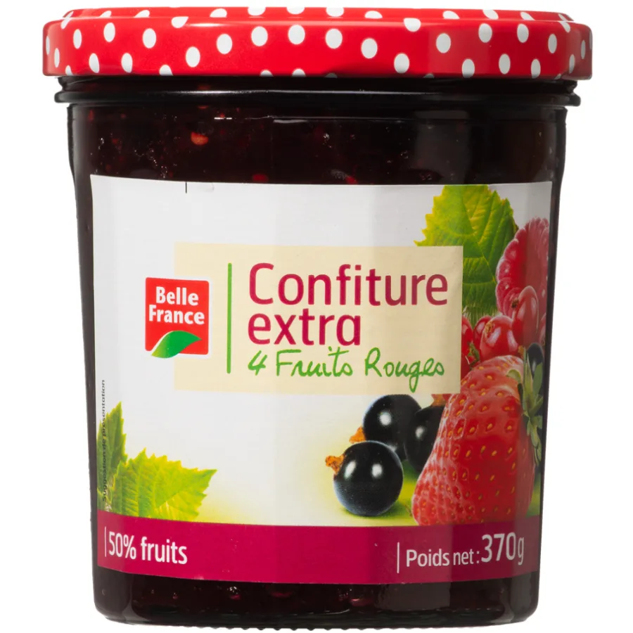 CONFITURE EXTRA 4 FRUITS ROUGES BF POT 370 G