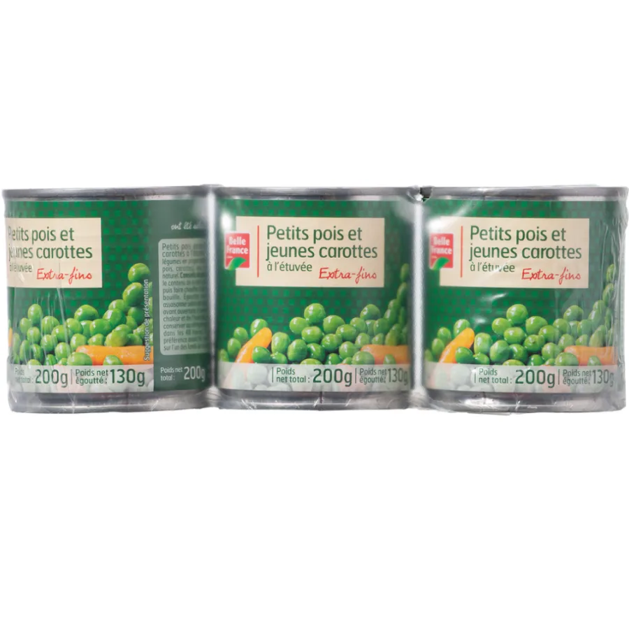 PETIT POIS CAROTTE ETUVE EF BF BOITE OF 3X1/4 600G