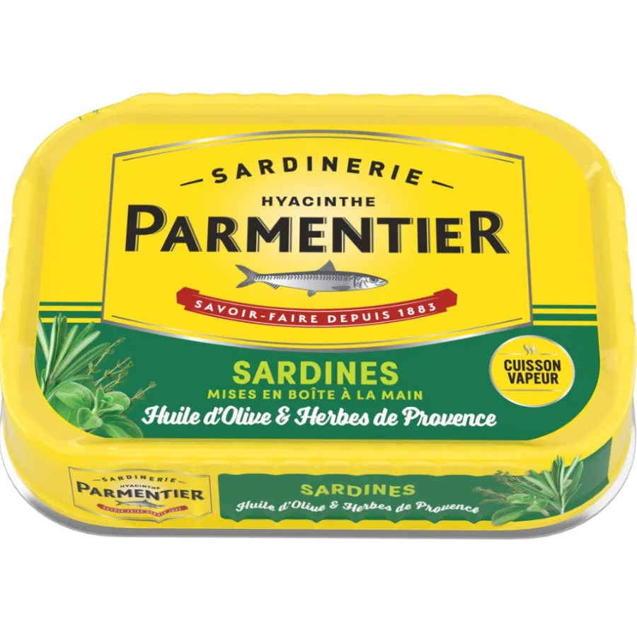 Sardines huile d'olive et herbes de Provence PARMENTIER 135g