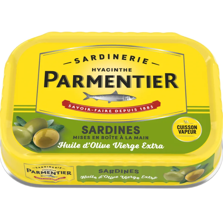 Sardines huile d'olive vierge extra PARMENTIER 135g