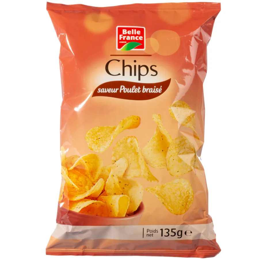 CHIPS POULET BRAISE BF SACHET 135 G