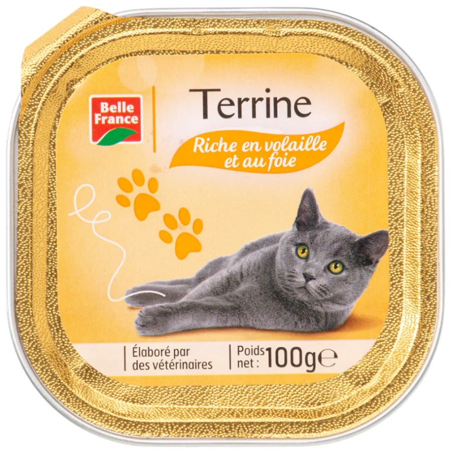 MENU CHAT RICHE EN VOLAILLE BF BARQUETTE 100 G