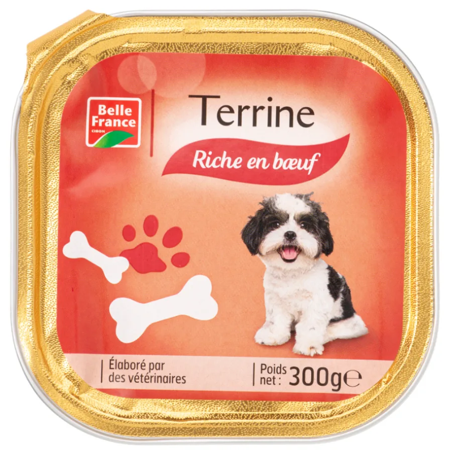MENU CHIEN RICHE EN BOEUF BF BARQUETTE 300 G
