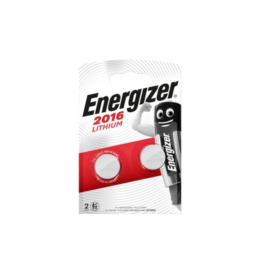 Energizer Piles Bouton Lithium CR2016 x2