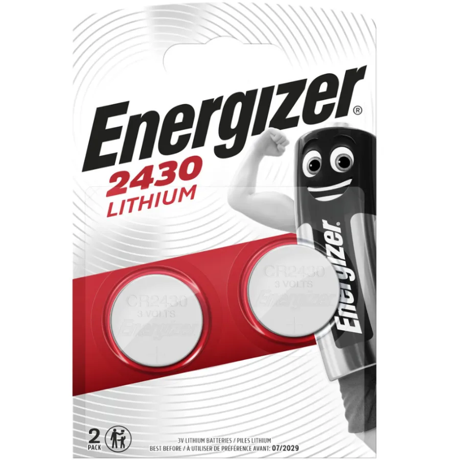Energizer Piles Bouton Lithium CR2430 x2