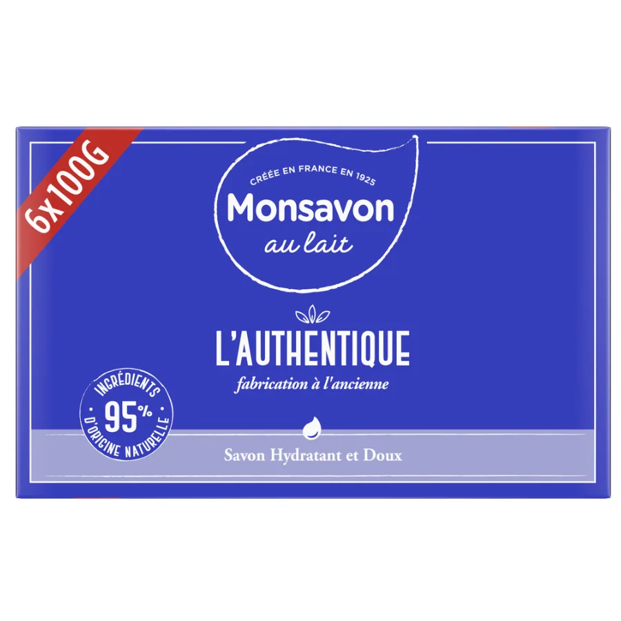 Monsavon Savon Lavant Antibactérien L'Authentique 6x100g