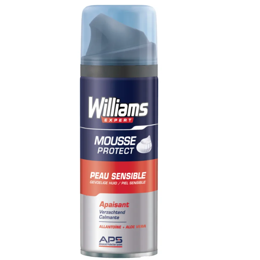 Williams Mousse à Raser Homme Peau Sensible 200ml