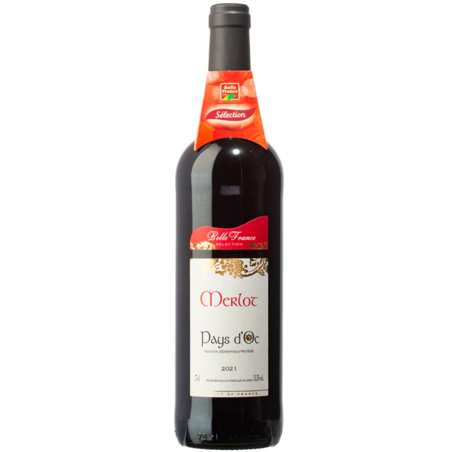 PAYS D OC MERLOT ROUGE BF BOUTEILLE 75 CL
