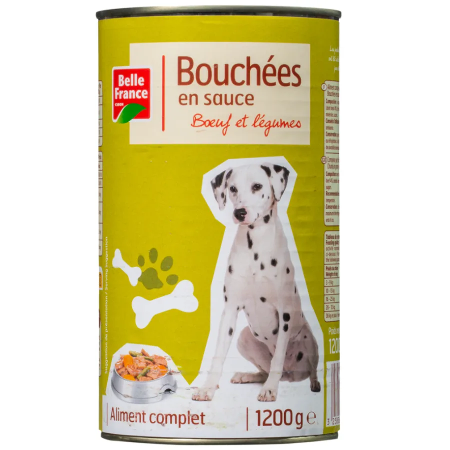 BOUCHEE SAUCE CHIEN BŒUF LEG BF BOITE 3/2 1200 G