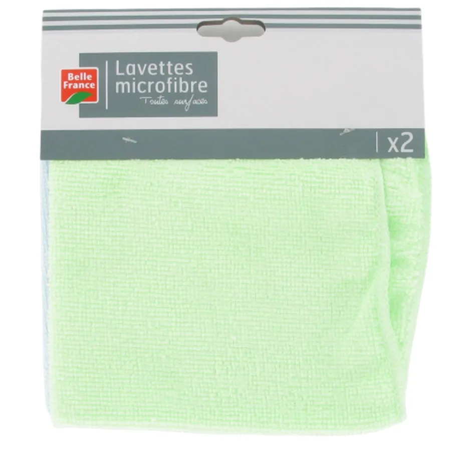 Lavettes microfibre toutes surfaces x2
