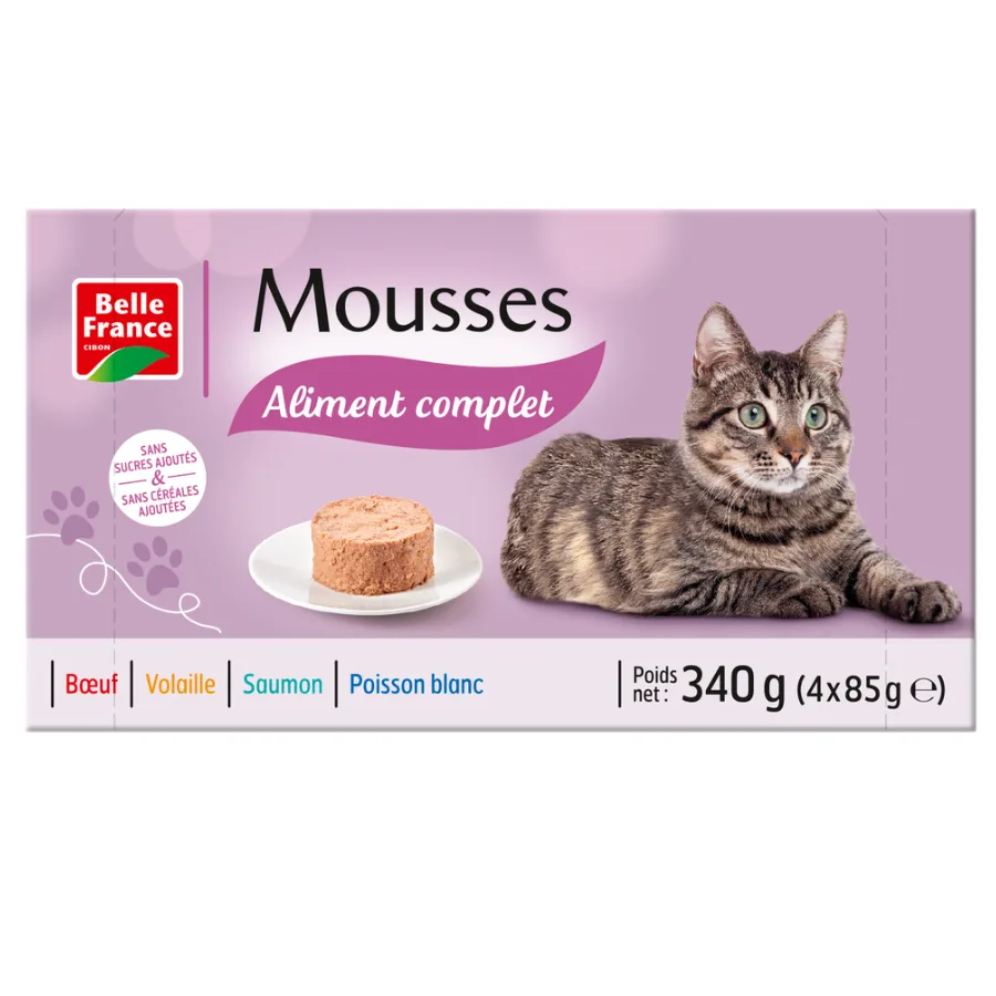 Belle France MOUSSE CHAT MULTI ETUI BF 4 X 85 G