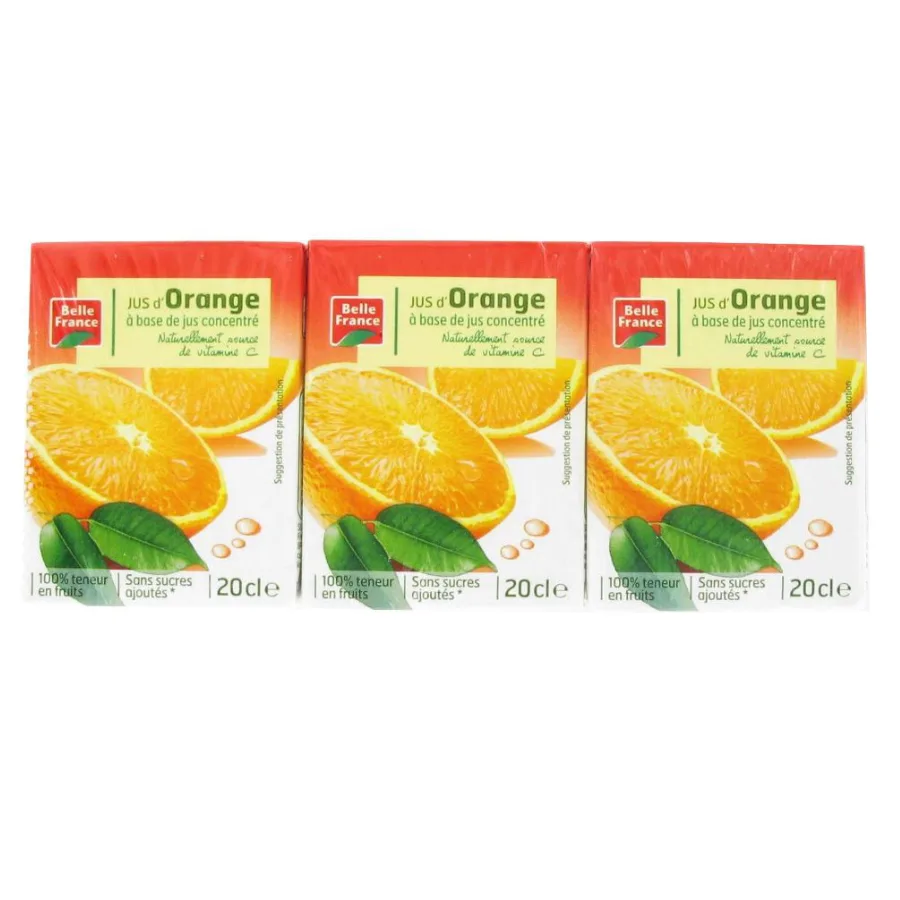 JUS D ORANGE ABC BF BRIQUETTE 6 X 20 CL