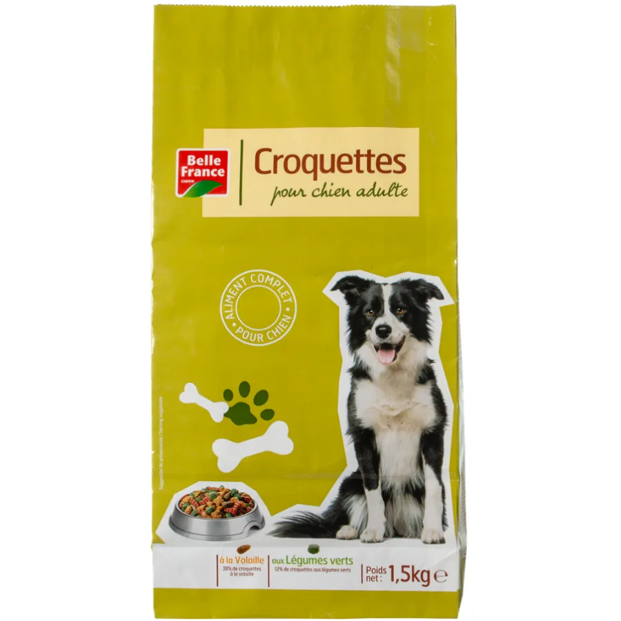 CROQUETTE CHIEN VOLAILLE/LEGUMES BF SAC 1.5 KG