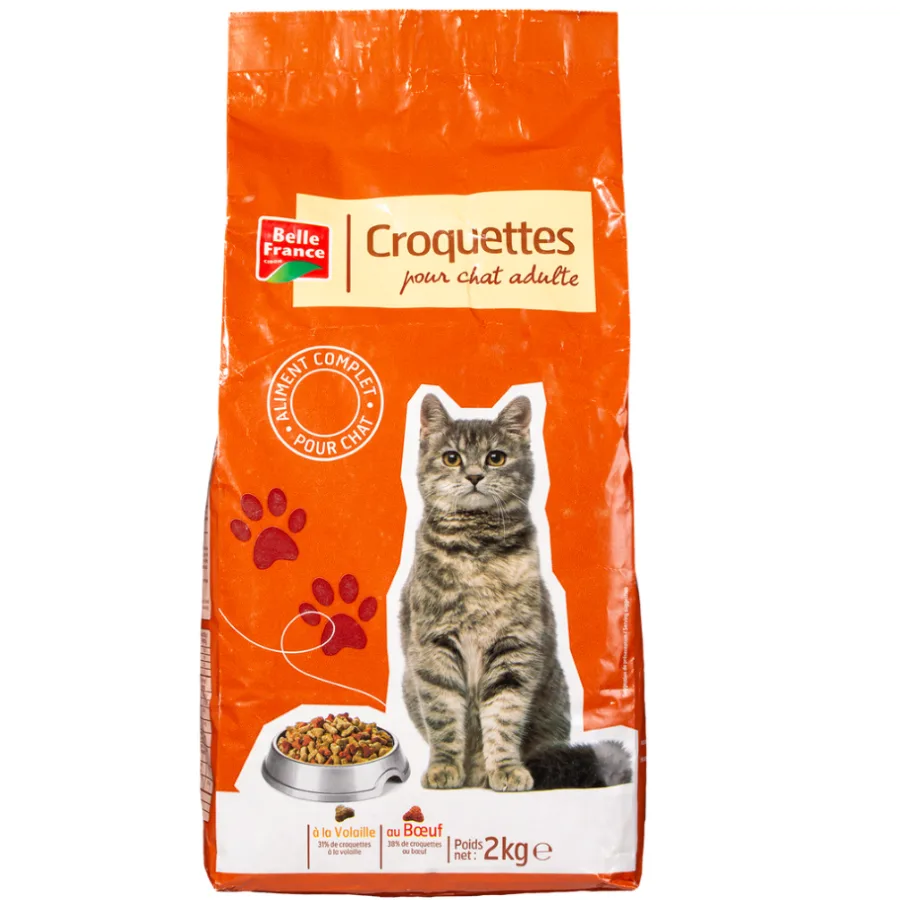 CROQUETTE CHAT POULET/BOEUF/LAPIN/DINDE BF SAC 2KG