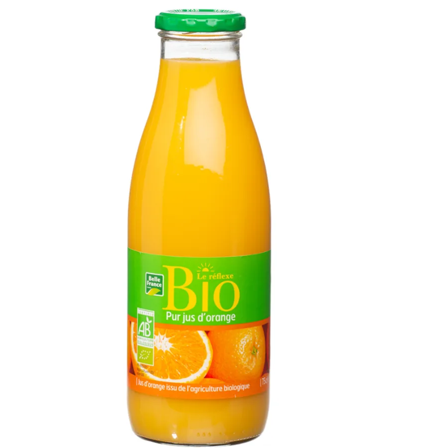 PUR JUS ORANGE BIO BF BOUTEILLE VERRE 75 CL