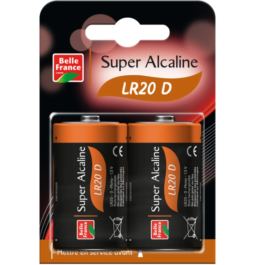 BELLE France SUPER ALCALINE LR20x2